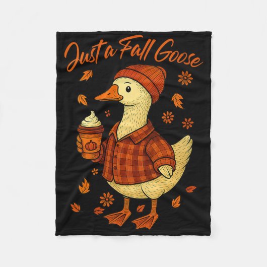 Dames Haan Alleen Een Herfst Gans Grappige Herfst Fleece Deken (Voorkant)