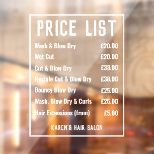 Dames Hair Salon Hairdresser Raamsticker