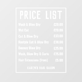 Dames Hair Salon Hairdresser Raamsticker