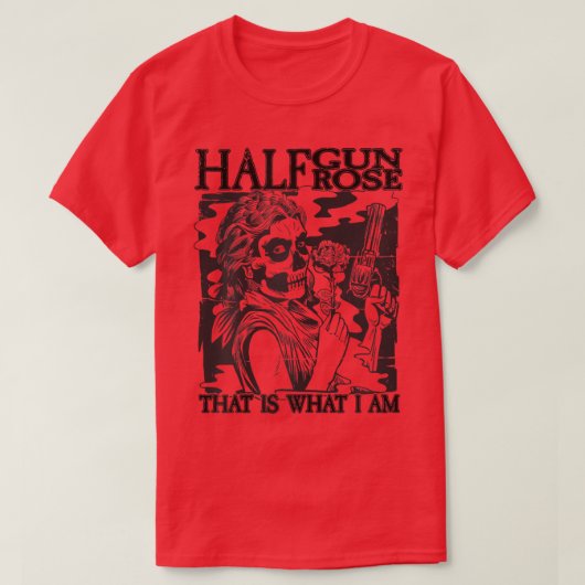 Dames Half Pistool Half Roos I Rocker Bruid I Vies T-shirt (Design voorkant)