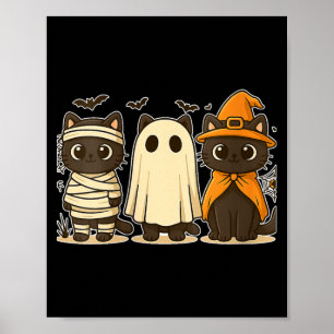Dames Halloween Grappige Pompoen Halloween Zwarte  Poster