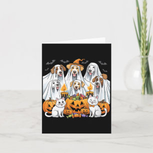 Dames Halloween Hond Geest Grappige Halloween Hond Kaart