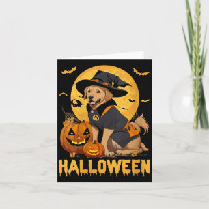 Dames Halloween Hond V-Hals T-Shirt4 Kaart