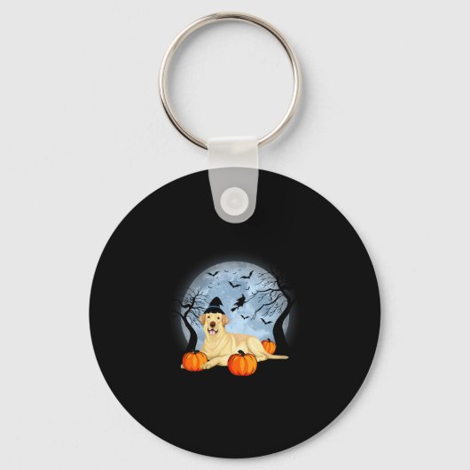 Dames halloween labrador sleutelhanger (Voorkant)