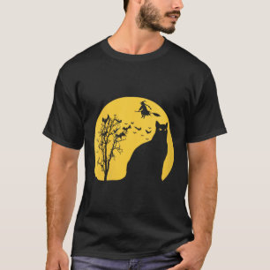 Dames Halloween Met Zwarte Kat Candy V-Neck T-shirt
