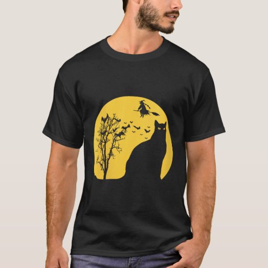 Dames Halloween Met Zwarte Kat Candy V-Neck T-shirt (Voorkant)