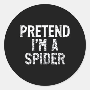 Dames Halloween nep spinnen grappige kostuum Ronde Sticker