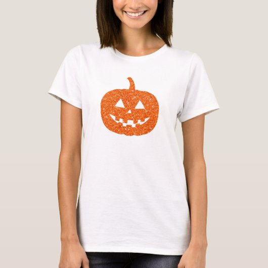 Dames Halloween Pompoen Shirt (Voorkant)