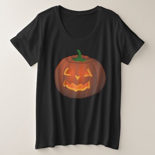 Dames Halloween Shirt Jack-o-lantern Shirt Tee (Design voorkant)