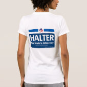Dames Halter voor de officier van justitie T-Shirt (Achterkant)
