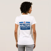 Dames Halter voor de officier van justitie T-Shirt (Achterkant volledig)