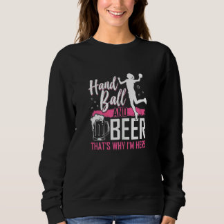 Dames Handbal En Bier Grafisch Meisjes Vrouwen Han Trui
