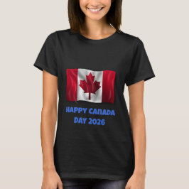 Dames Happy Canada Day T-shirt