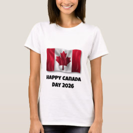 Dames Happy Canada Day T-shirt