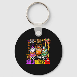 Dames Happy Hallothanksmas Coquette Strik Koffie L Sleutelhanger
