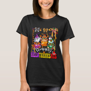Dames Happy Hallothanksmas Coquette Strik Koffie L T-shirt