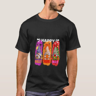 Dames Happy HalloThanksMas Kabouters Halloween Dan T-shirt