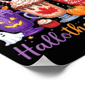 Dames Happy Hallothanksmas koffieliefhebber Hallow Poster (Hoek)