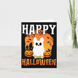 Dames Happy Halloween Hond Geest V-Neck Kaart