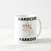 Dames Hardcore Parkour Kitten Koffiemok (Voorkant rechts)