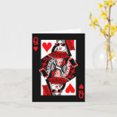 Dames Hartenvrouw - Vintage Valentijnsdag C Kaart (Gele Bloem)