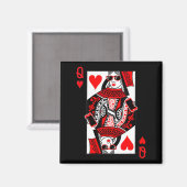Dames Hartenvrouw - Vintage Valentijnsdag C Magneet (Voorkant / Achterkant)