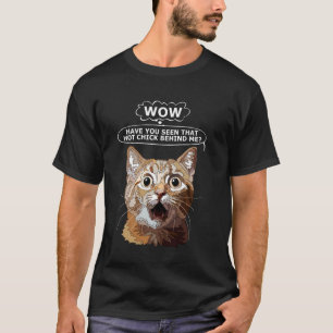 Dames Heet Meisje Wow Grappige Kat Moeder Meisje T-shirt