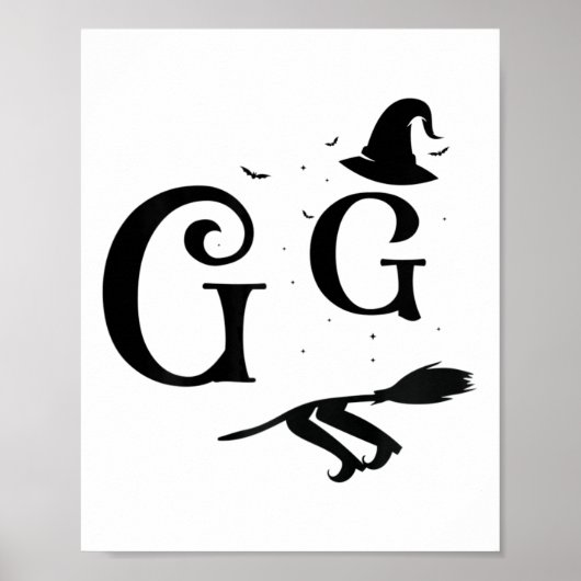 Dames Heksenhoed Grafisch Griezelig Gg Grappig Hal Poster (Voorkant)