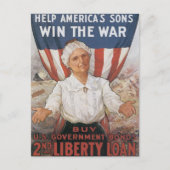 Dames! Help de Amerikaanse Sons Briefkaart (Voorkant)