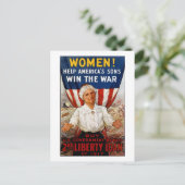 Dames! Help de Amerikaanse Sons Briefkaart (Staand voorkant)