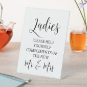 Dames Help jezelf alsjeblieft bruidstoilet Reclamebord Met Voetstuk (Insitu)