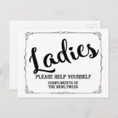 Dames help jezelf met complimenten briefkaart (Voorkant / Achterkant)