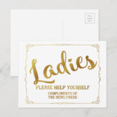 Dames help jezelf met complimenten briefkaart (Voorkant / Achterkant)