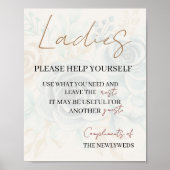 Dames help uzelf bruiloft badkamer baske poster (Voorkant)