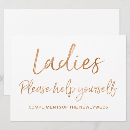 Dames, help uzelf een trouwbord kaart (Voorkant / Achterkant)