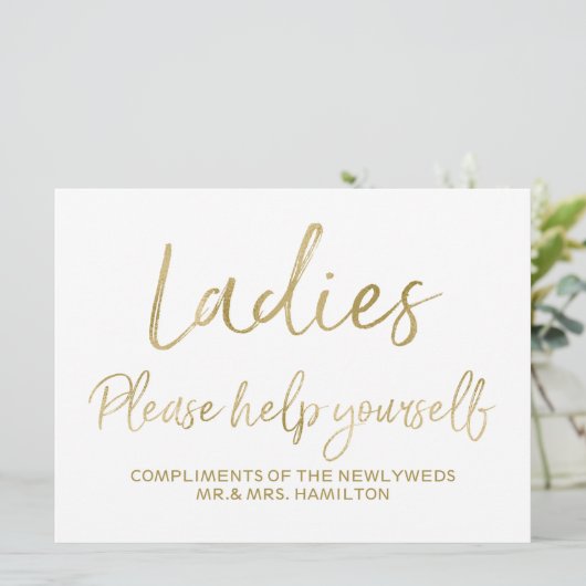 Dames, help uzelf een trouwbord kaart (Staand voorkant)