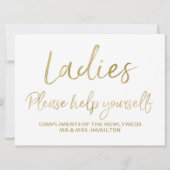 Dames, help uzelf een trouwbord kaart (Voorkant)