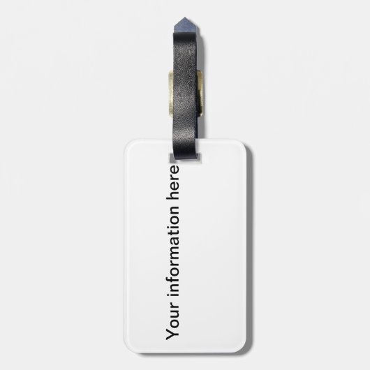 Dames Hibiscus, blauw Bagagelabel (Achterkant verticaal)