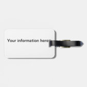 Dames Hibiscus, blauw Bagagelabel (Achterkant horizontaal)