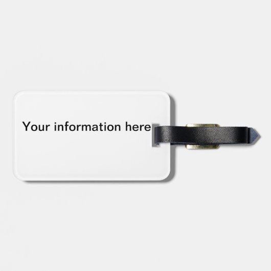 Dames Hibiscus, blauw Bagagelabel (Achterkant horizontaal)