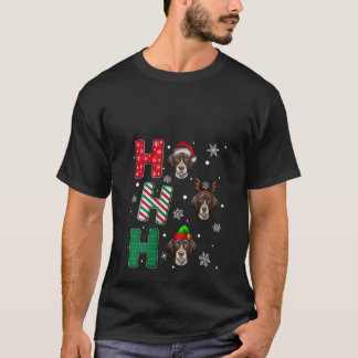Dames Ho Ho Ho Duitse Staande Pointer Hond Kerstmi T-shirt