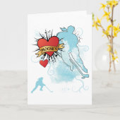 Dames Hockey Tattoo Kaart (Gele Bloem)