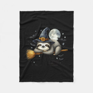 Dames hocus slowcus grappige halloween luiaard hek fleece deken