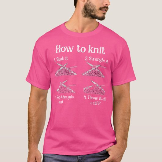 Dames Hoe Brei Je 1- Steek het 2- Wurg het 3- S T-shirt (Voorkant)
