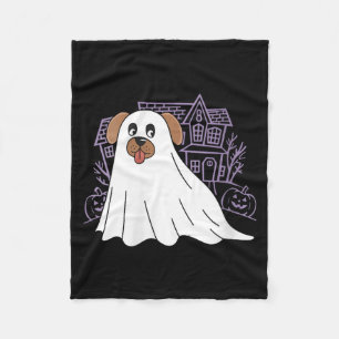 Dames Hond Geest Cute Hond Vervaardigd Als Geest G Fleece Deken