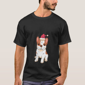 Dames Hond Kerst Grappig Kerstmis V-hals  T-shirt