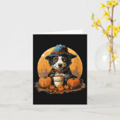 Dames Honden Halloween V-Hals Kaart (Gele Bloem)