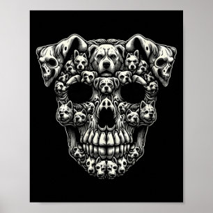 Dames Hondenskelet Röntgenfoto Halloween Skelet Zw Poster