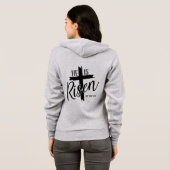 Dames Hoodie Hij Is Opgewekt (Achterkant volledig)