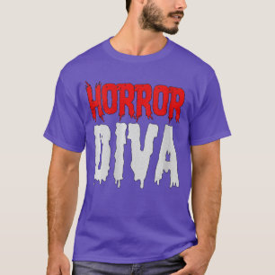 Dames Horror Diva Horror Film Fan VNeck cadeau T-shirt